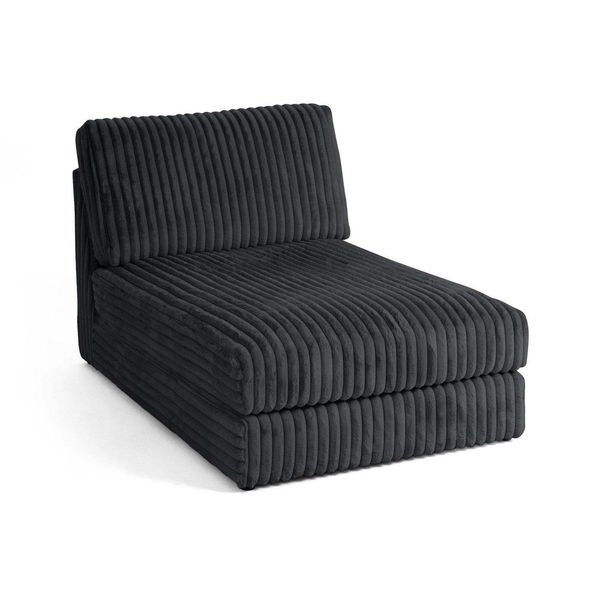 LISA DESIGN Jasper - module méridienne - en fausse fourrure côtelée