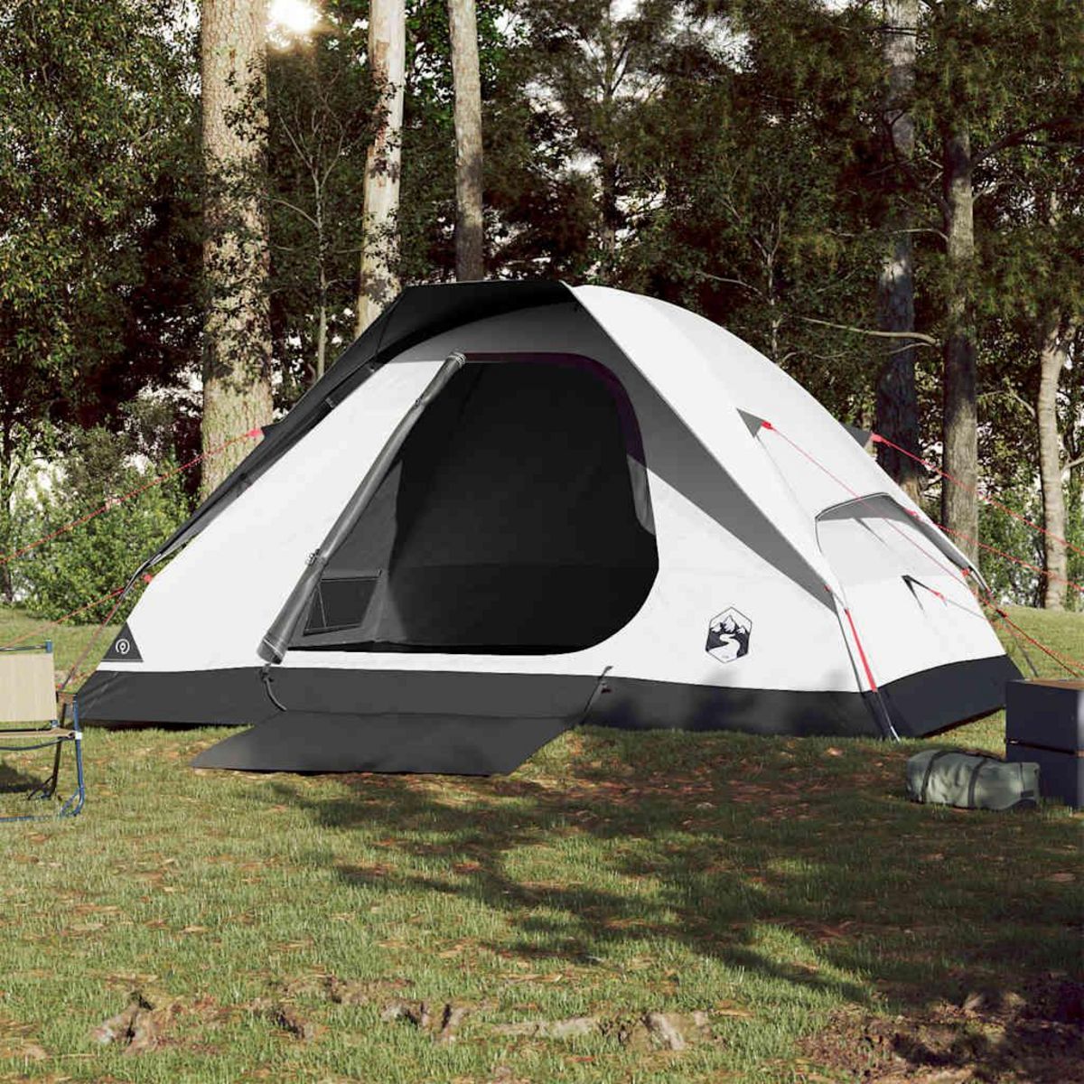 VIDAXL Tente de camping a dome 4 personnes tissu occultant impermeable