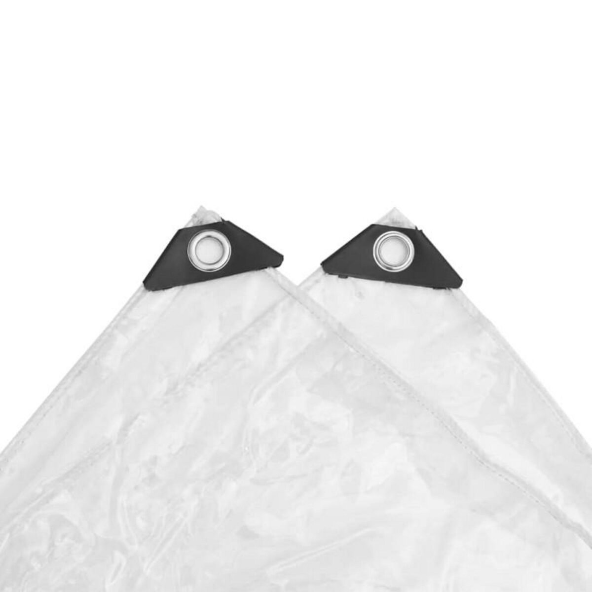 VIDAXL Bache transparente avec œillets 2x4 m PVC