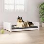 Voir la diapositive 1 : VIDAXL Lit pour chien Blanc 95,5x65,5x28 cm Bois de pin solide