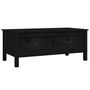 Voir la diapositive 2 : VIDAXL Table basse Noir 100x50x40 cm Bois massif de pin
