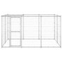 Voir la diapositive 2 : VIDAXL Chenil exterieur Acier galvanise avec toit 7,26 m²