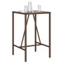 Voir la diapositive 4 : VIDAXL Table de bar d'exterieur marron 70x70x110 cm resine tressee