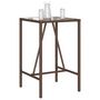 Voir la diapositive 4 : VIDAXL Table de bar d'exterieur marron 70x70x110 cm resine tressee