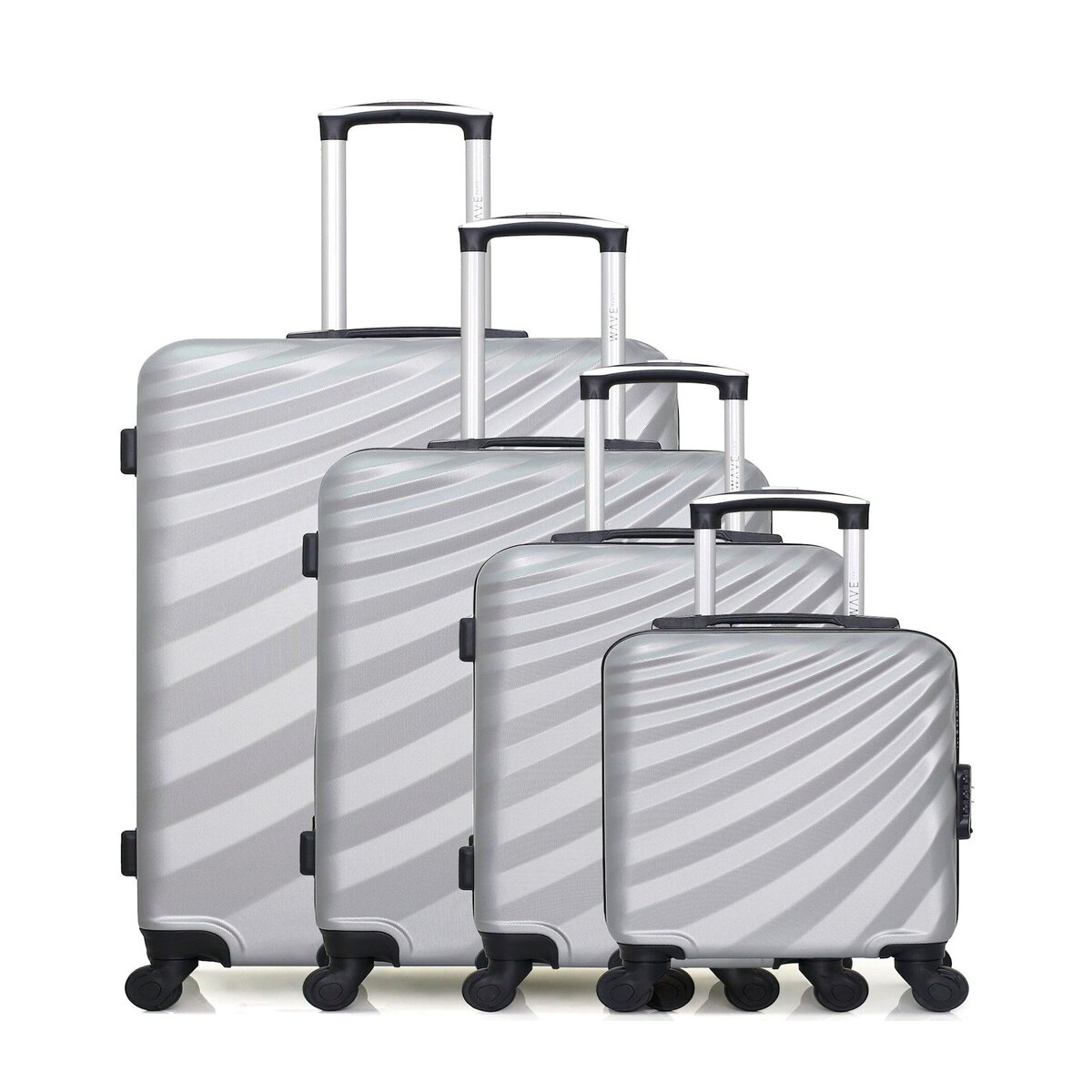 WAVE PARIS WAVE PARIS - Set de 4 Valises DANUBE-M 75 cm 4 Roues