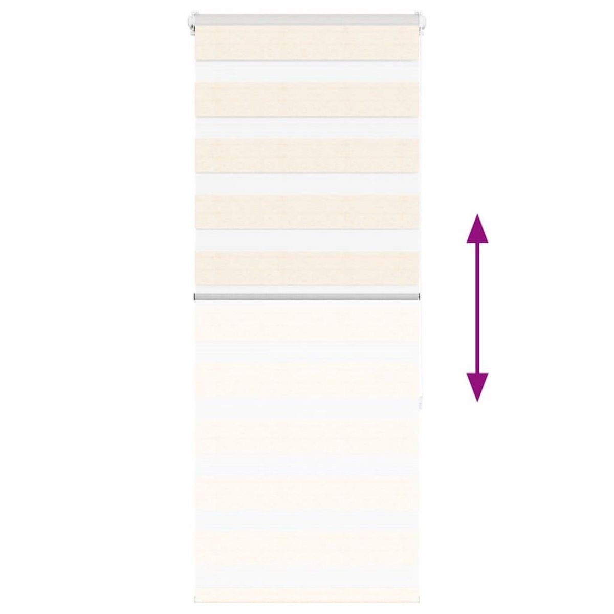 VIDAXL Store zebre beige marbre largeur du tissu 55,9 cm polyester