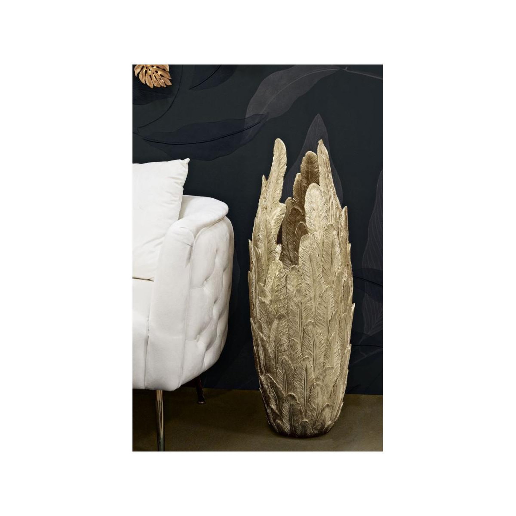 Voir la diapositive 5 : Paris Prix Vase design plumes  feathers  91cm or
