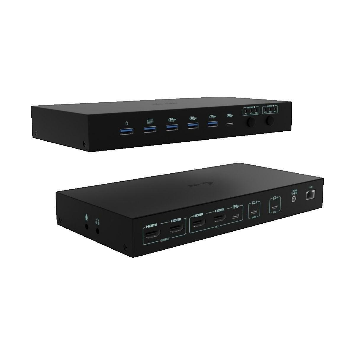 iTools Station d'accueil i-tec USB-C KVM Dock PRO avec KVM et dual 4K