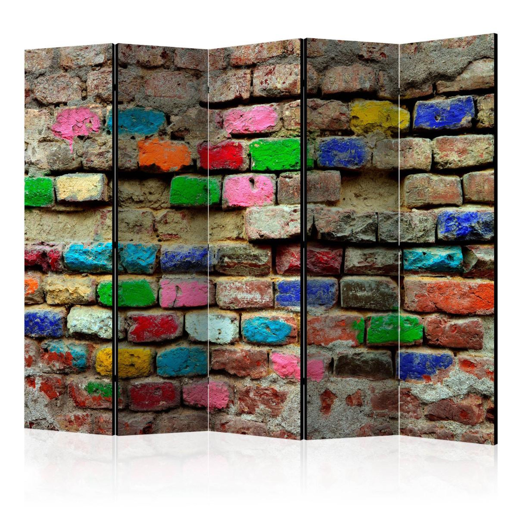 Paris Prix Paravent 5 volets  colourful bricks  172x225cm