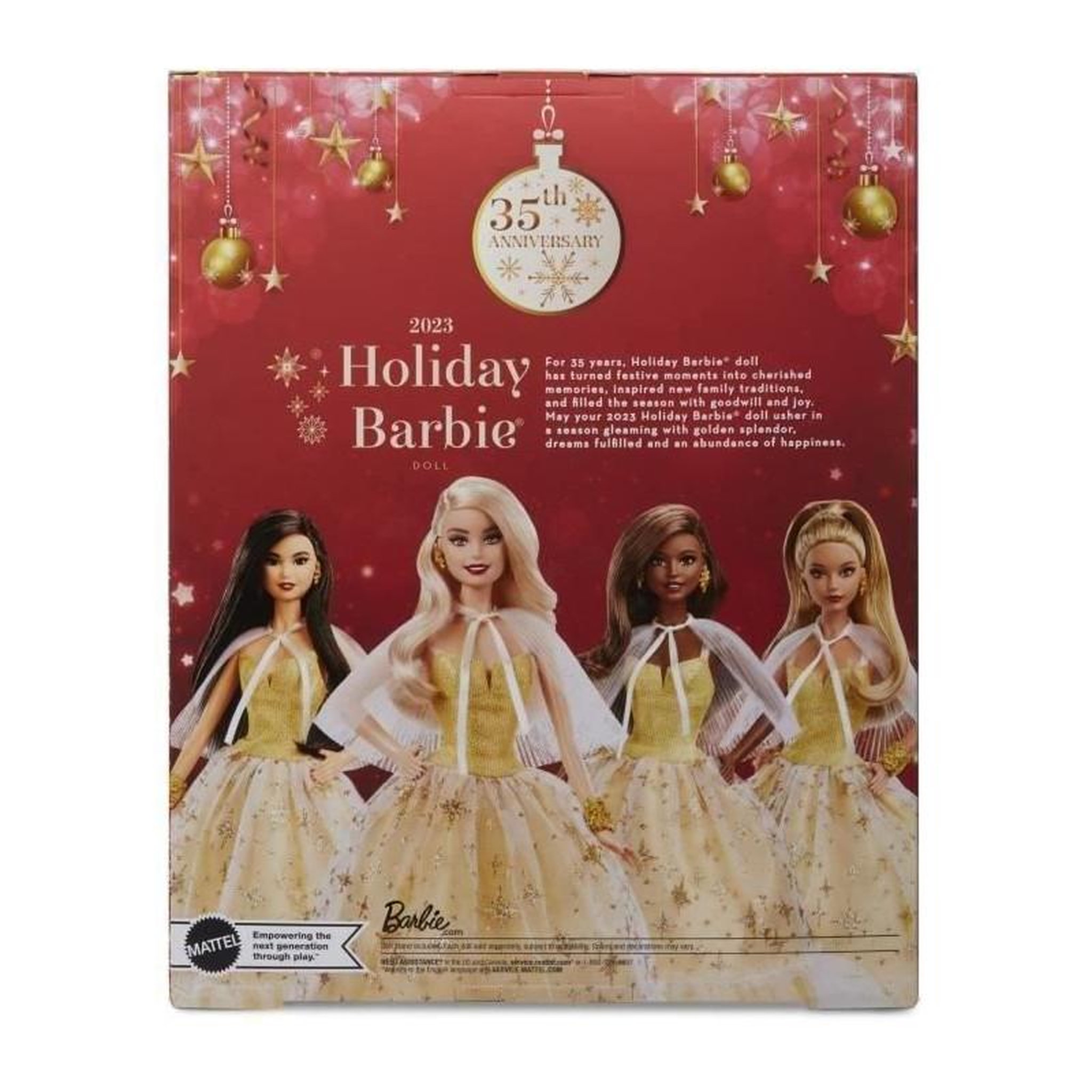Voir la diapositive 2 : BARBIE BARBIE JOYEUX NoeL BLONDE - BARBIE - HJX04 - POUPEE MANNEQUIN BARBIE