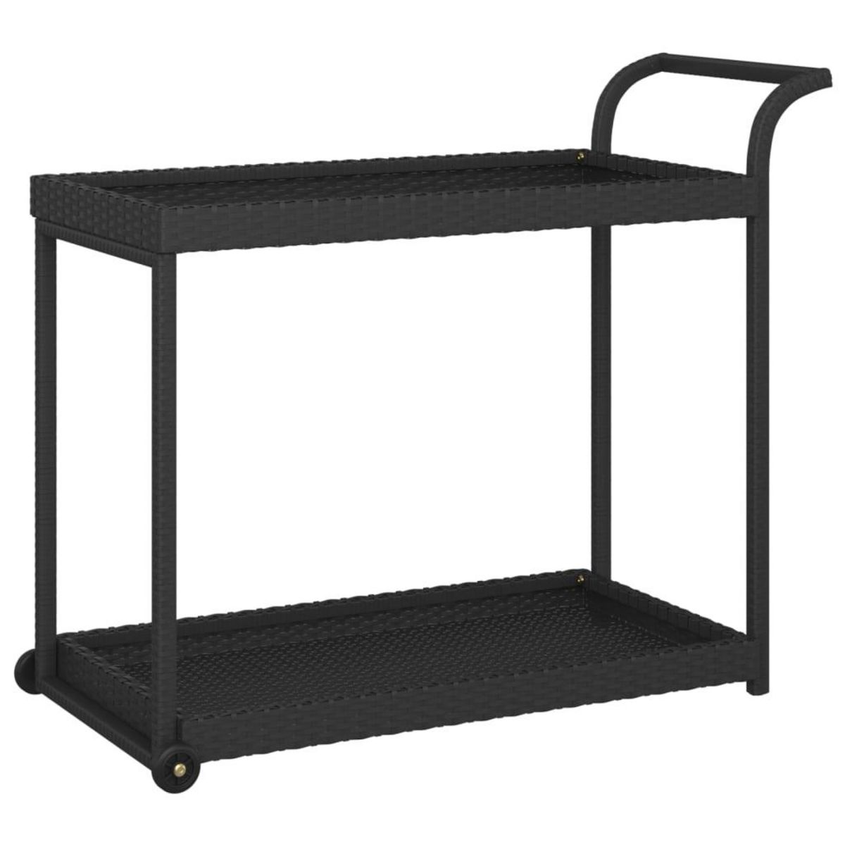 VIDAXL Chariot de bar Noir 100x45x83 cm Resine tressee