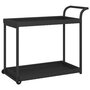 Voir la diapositive 2 : VIDAXL Chariot de bar Noir 100x45x83 cm Resine tressee
