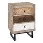 Voir la diapositive 1 : ATMOSPHERA Table de chevet 3 tiroir - H.73 cm - Multicouleur