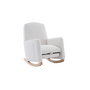Voir la diapositive 1 : MERAX Fauteuil à Bascule Rocking Chair Avec Repose-pieds Extensible Blanc
