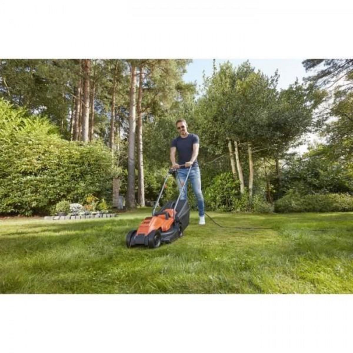 Black et Decker Tondeuse a Gazon   a Gazon Electrique Filaire 1200W 32 cm - BLACK+DECKER - BEMW451-QS - 3 Hauteurs Réglables