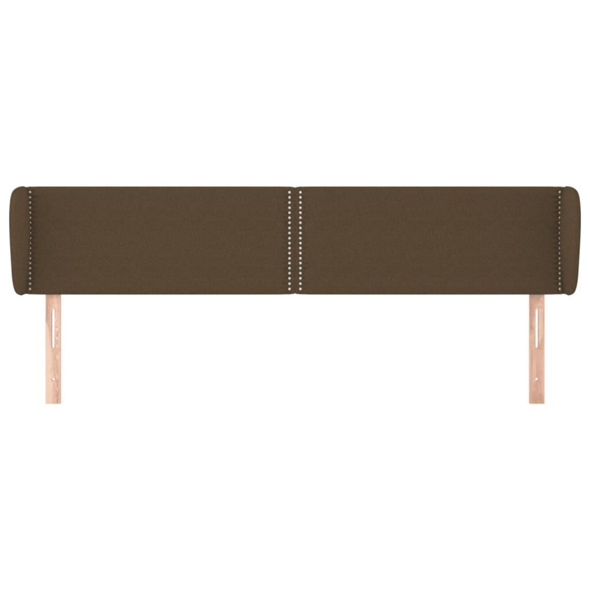 VIDAXL Tete de lit avec oreilles Marron fonce 203x23x78/88 cm Tissu