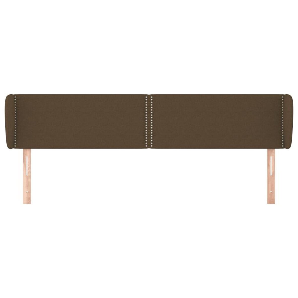 VIDAXL Tete de lit avec oreilles Marron fonce 203x23x78/88 cm Tissu