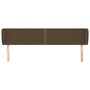 Voir la diapositive 3 : VIDAXL Tete de lit avec oreilles Marron fonce 203x23x78/88 cm Tissu