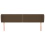 Voir la diapositive 3 : VIDAXL Tete de lit avec oreilles Marron fonce 203x23x78/88 cm Tissu