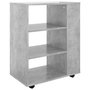 Voir la diapositive 2 : VIDAXL Armoire a roulettes Gris beton 60x35x75 cm Bois d'ingenierie