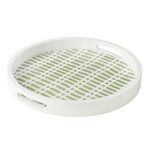 Paris Prix Plateau de Service en Bois  Tod  40cm Vert & Blanc