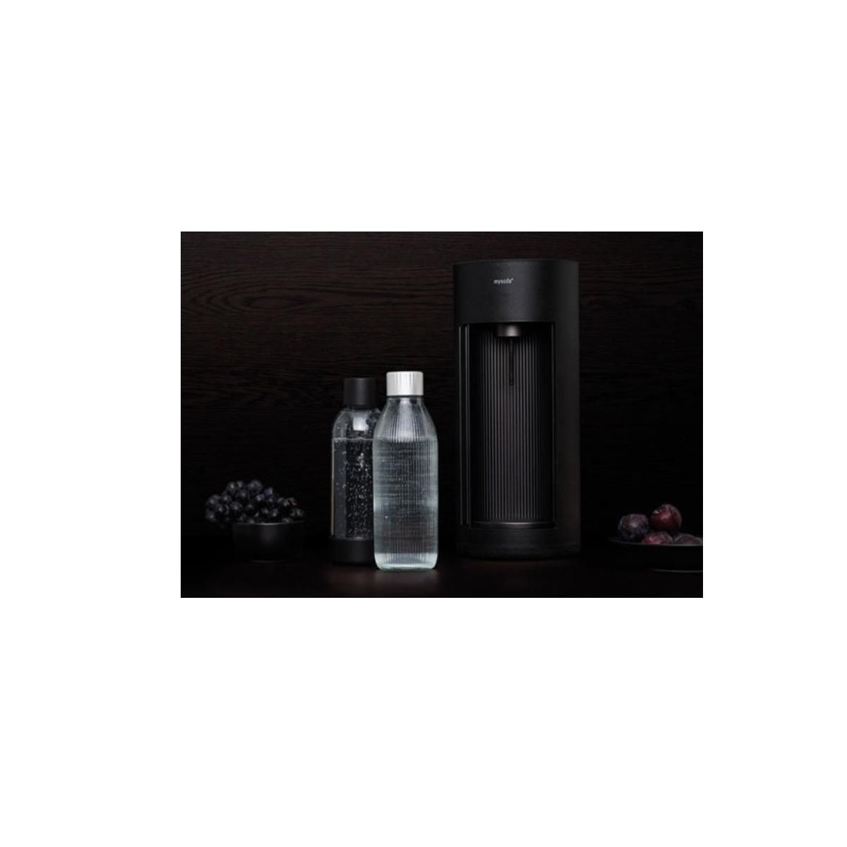 MY SODA Machine à gazéifier l'eau + 2 bouteilles noir - GL004F-B-FR