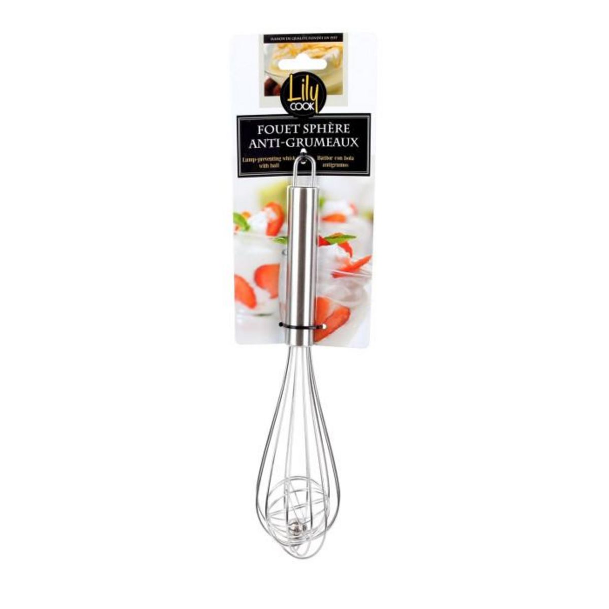 Paris Prix Fouet en Métal  Boule Anti-Grumeaux  26cm Argent