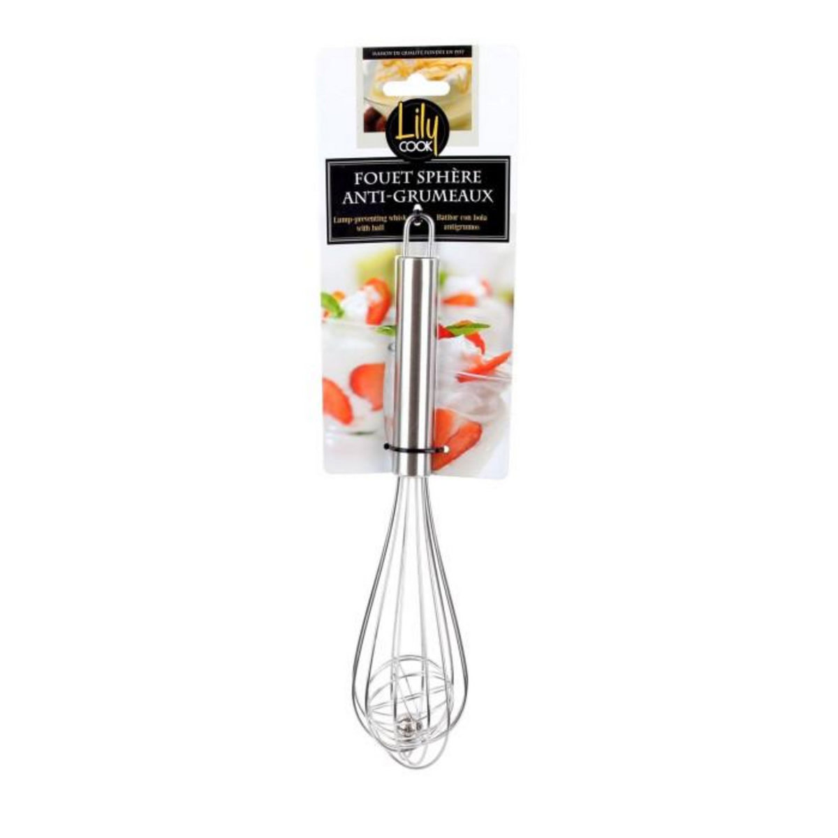 Paris Prix Fouet en Métal  Boule Anti-Grumeaux  26cm Argent