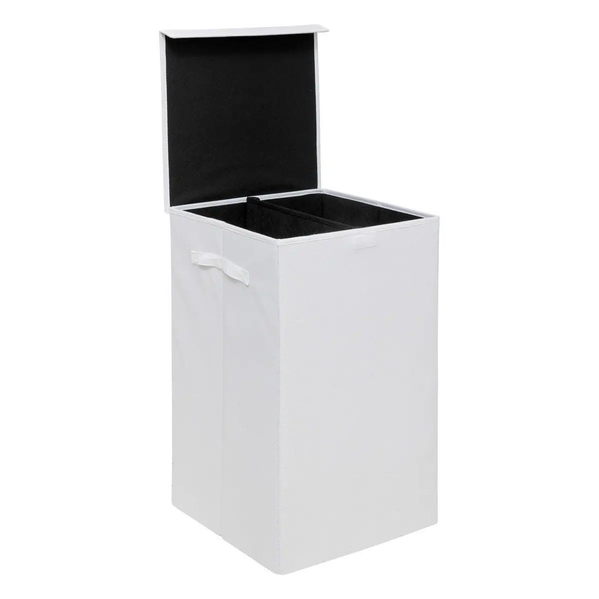 Voir la diapositive 2 : FIVE Panier à linge avec séparateur  colors  74l blanc
