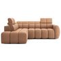 Voir la diapositive 4 : BEST MOBILIER Basile - canapé d'angle gauche 4 places assise extensible électrique avec coffre en tissu texturé