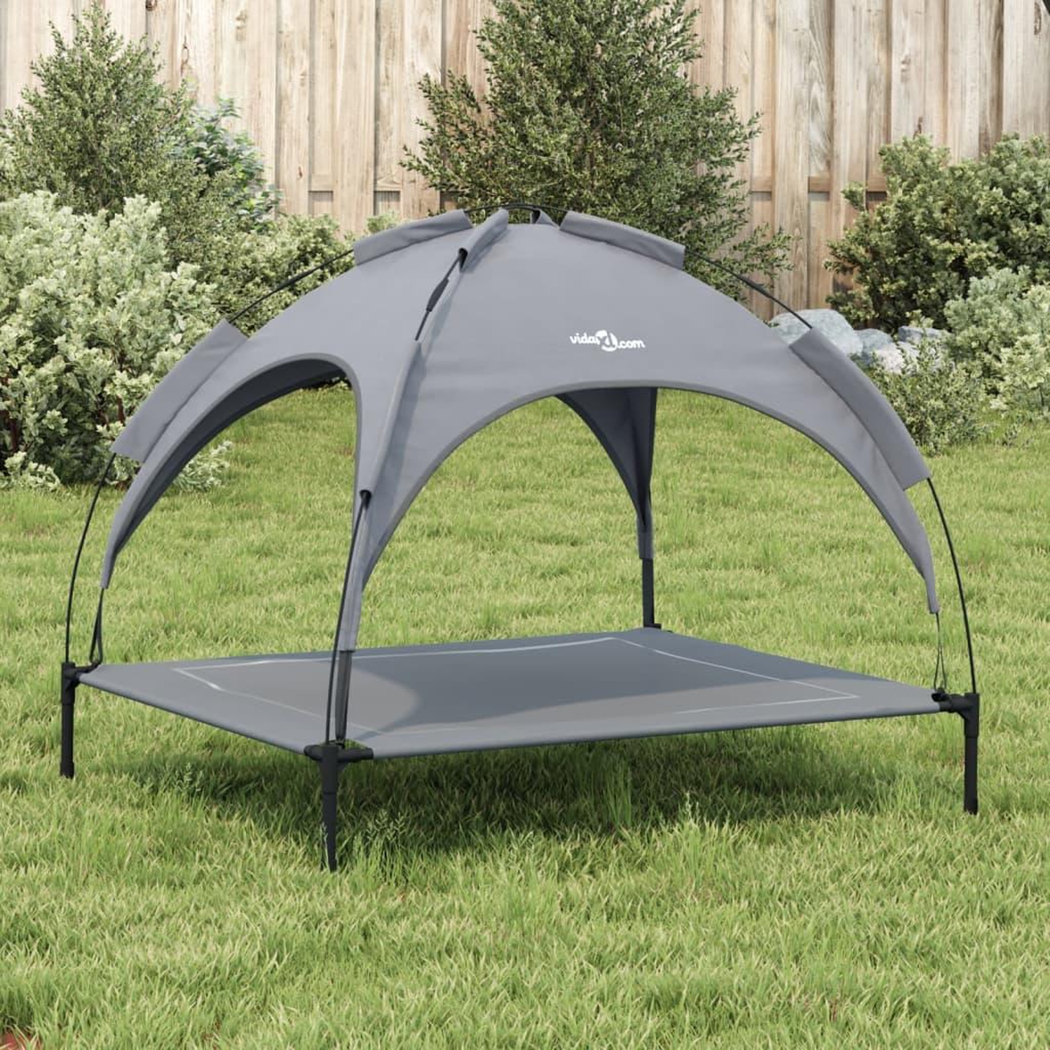 Voir la diapositive 3 : VIDAXL Lit pour chien avec auvent anthracite tissu Oxford et acier