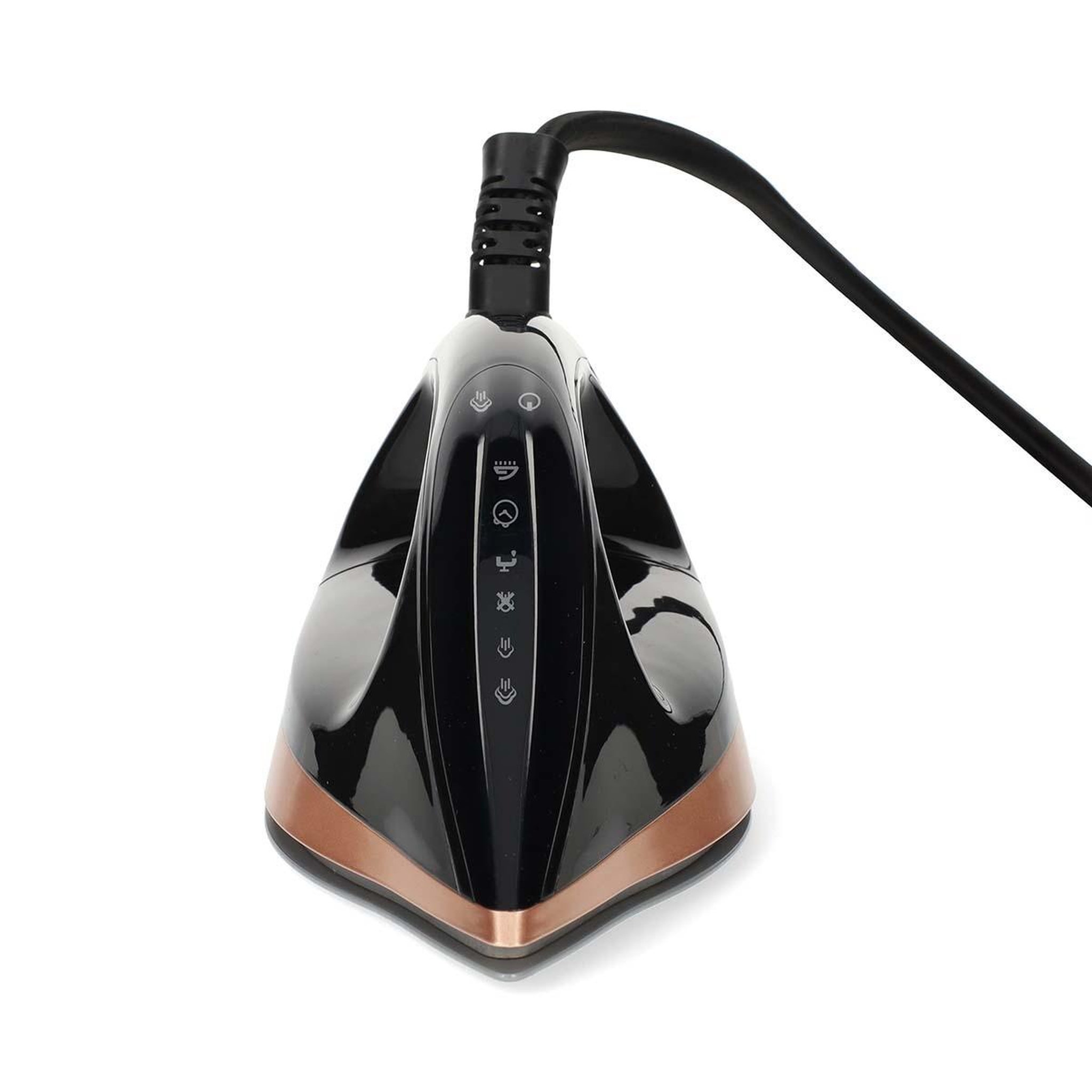 Voir la diapositive 3 : NEDIS Centrale Vapeur 2400W Fer à repasser Noir & Rose Gold 7bars Réservoir 1,5 L semelle Céramique Défroissage vertical Nedis