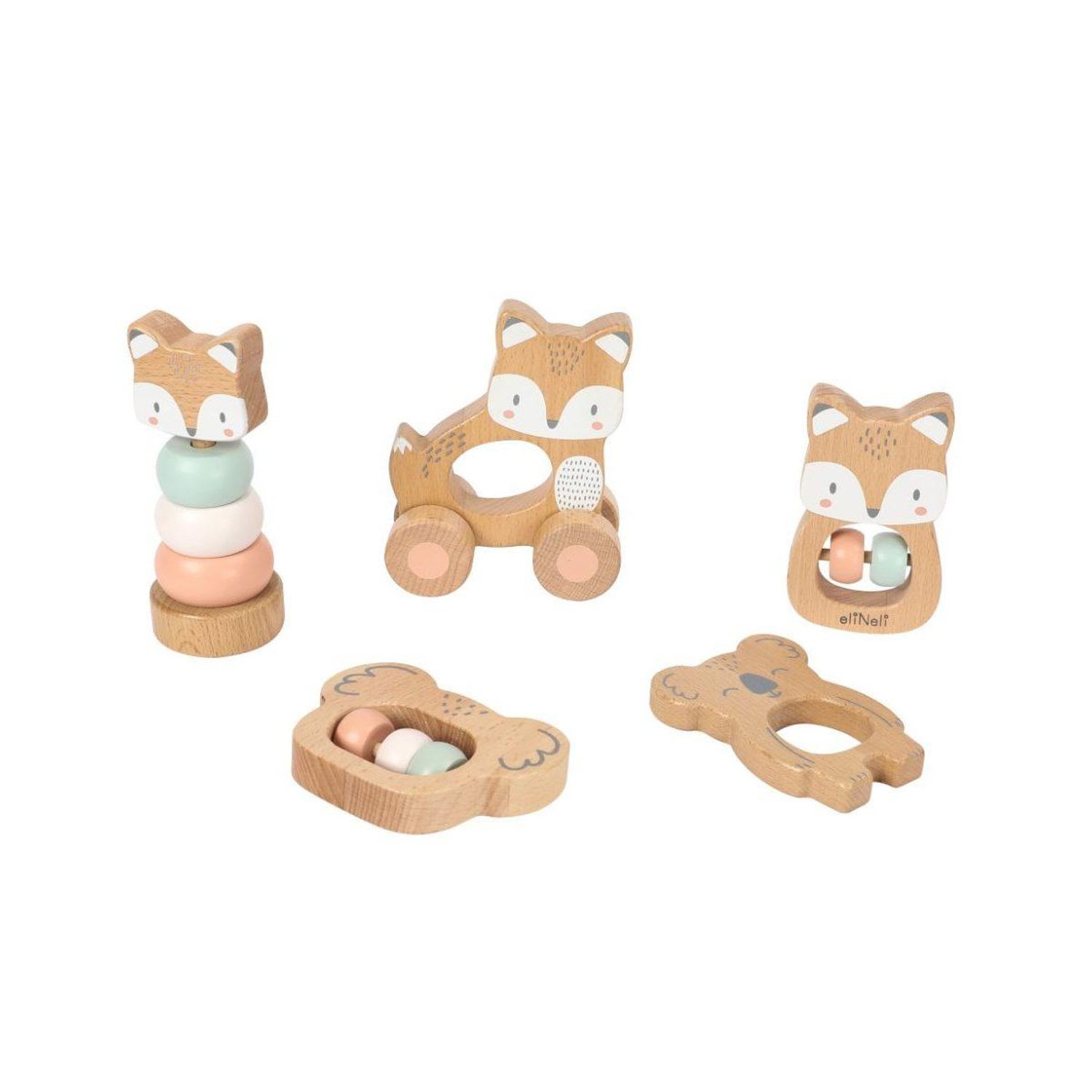 Coffret De Jouets En Bois Elineli 5 En 1 Bois - vue 2