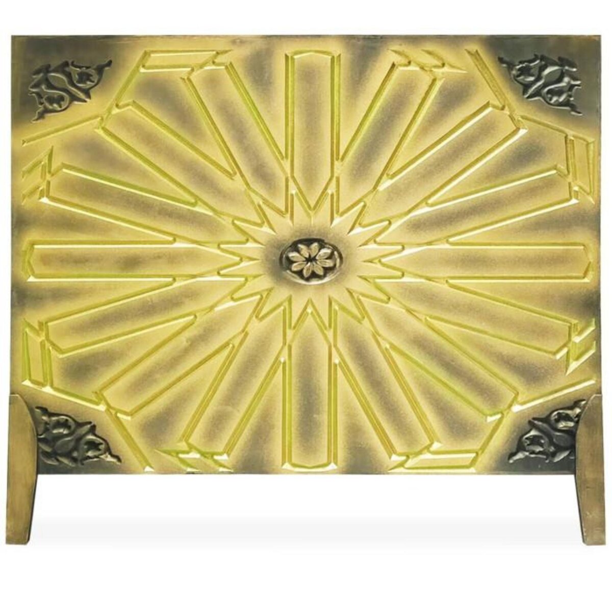 Paris Prix Tête de Lit Sculptée Déco  Soleil  160cm Or