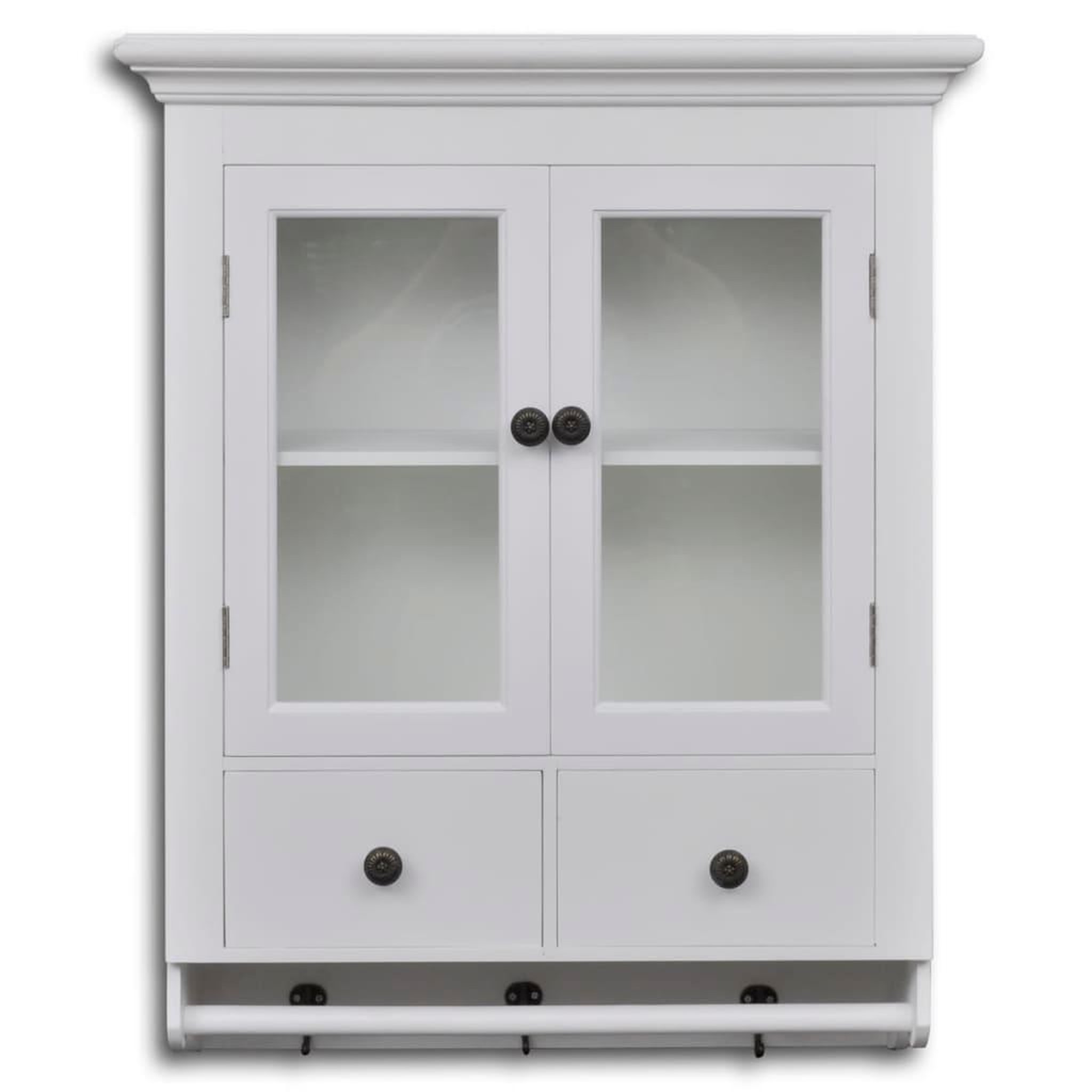 Voir la diapositive 2 : VIDAXL Placard mural de cuisine avec porte en verre Bois blanc
