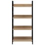 Voir la diapositive 3 : VIDAXL Bibliotheque a 4 niveaux chene 60x27,6x124,5 cm bois ingenierie