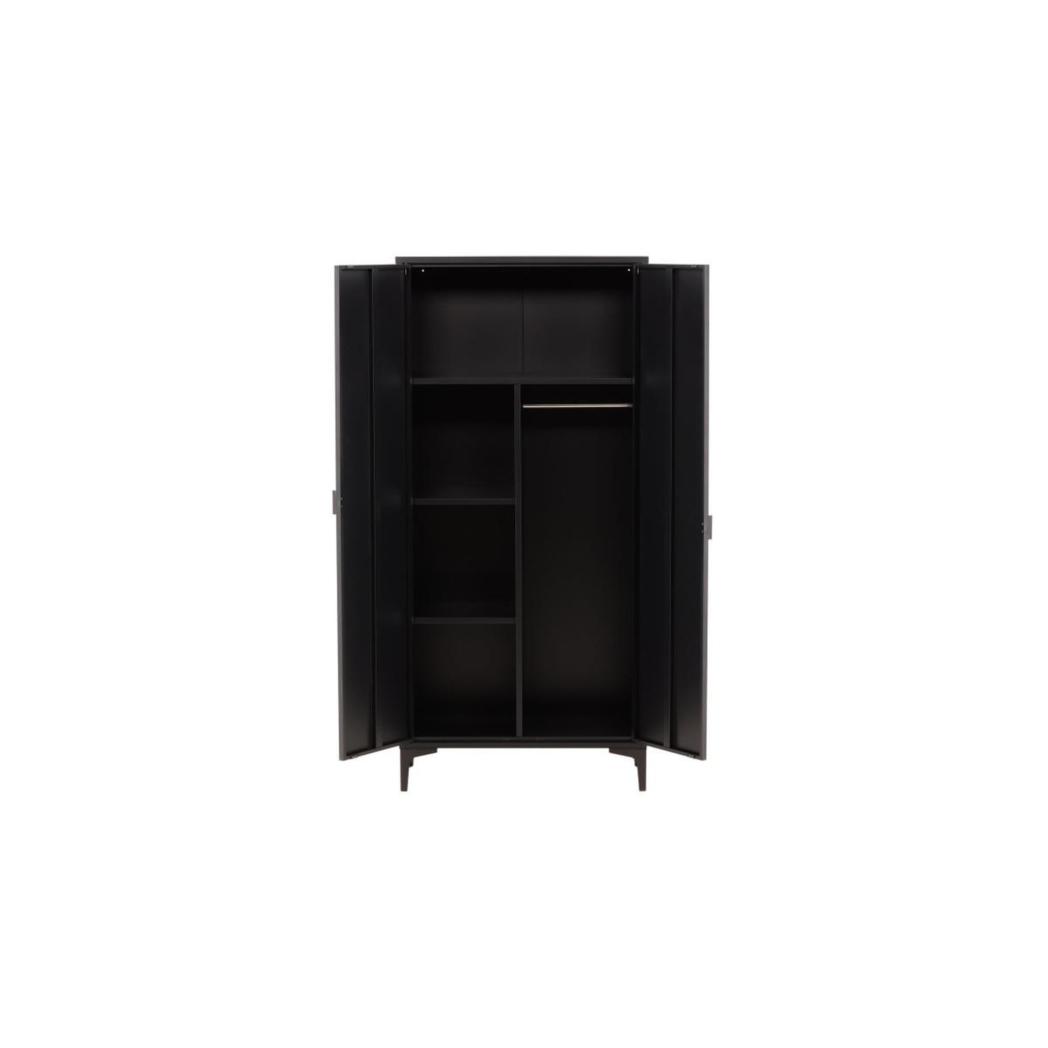 Voir la diapositive 5 : Paris Prix Armoire design 2 portes  piring  85cm noir