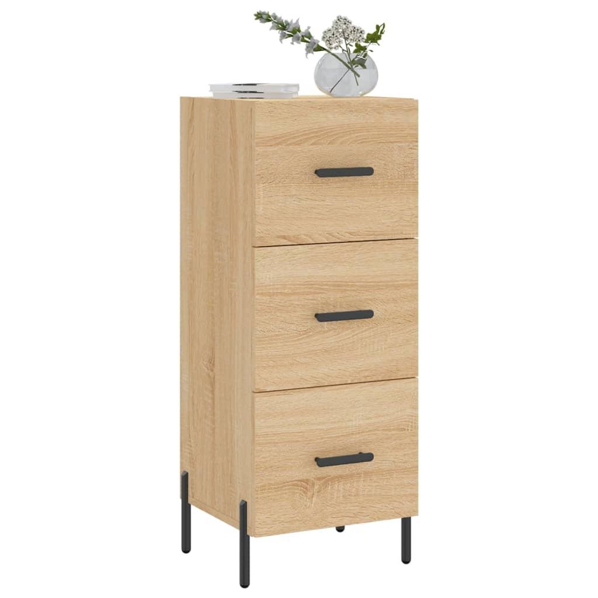 Voir la diapositive 3 : VIDAXL Buffet Chene sonoma 34,5x34x90 cm Bois d'ingenierie