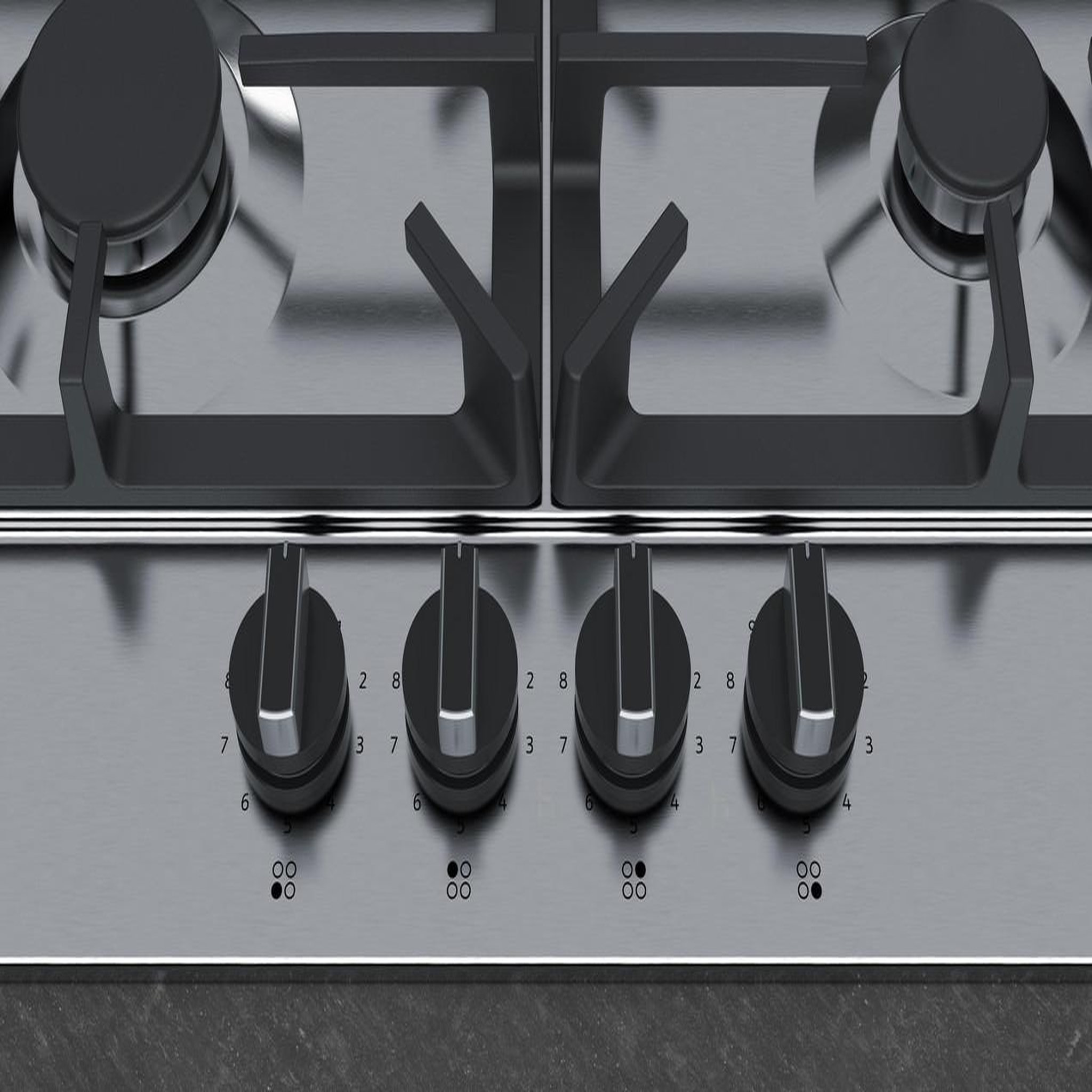 Voir la diapositive 2 : Neff Table de cuisson à gaz 75cm 5 feux inox - t27ds59n0