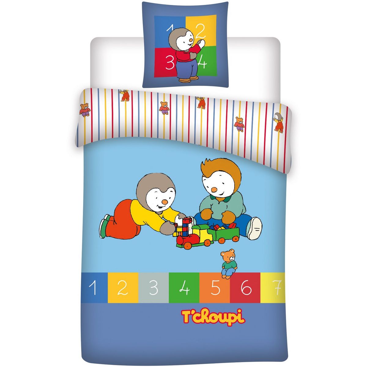 T'CHOUPI Parure housse de couette enfant en coton bio T'CHOUPI