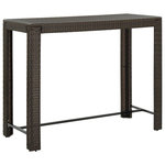 VIDAXL Table de bar de jardin Marron 140,5x60,5x110,5cm Resine tressee