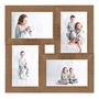 Voir la diapositive 2 : VIDAXL Collage de cadres photo pour photo de 4x(10x15 cm) Marron MDF