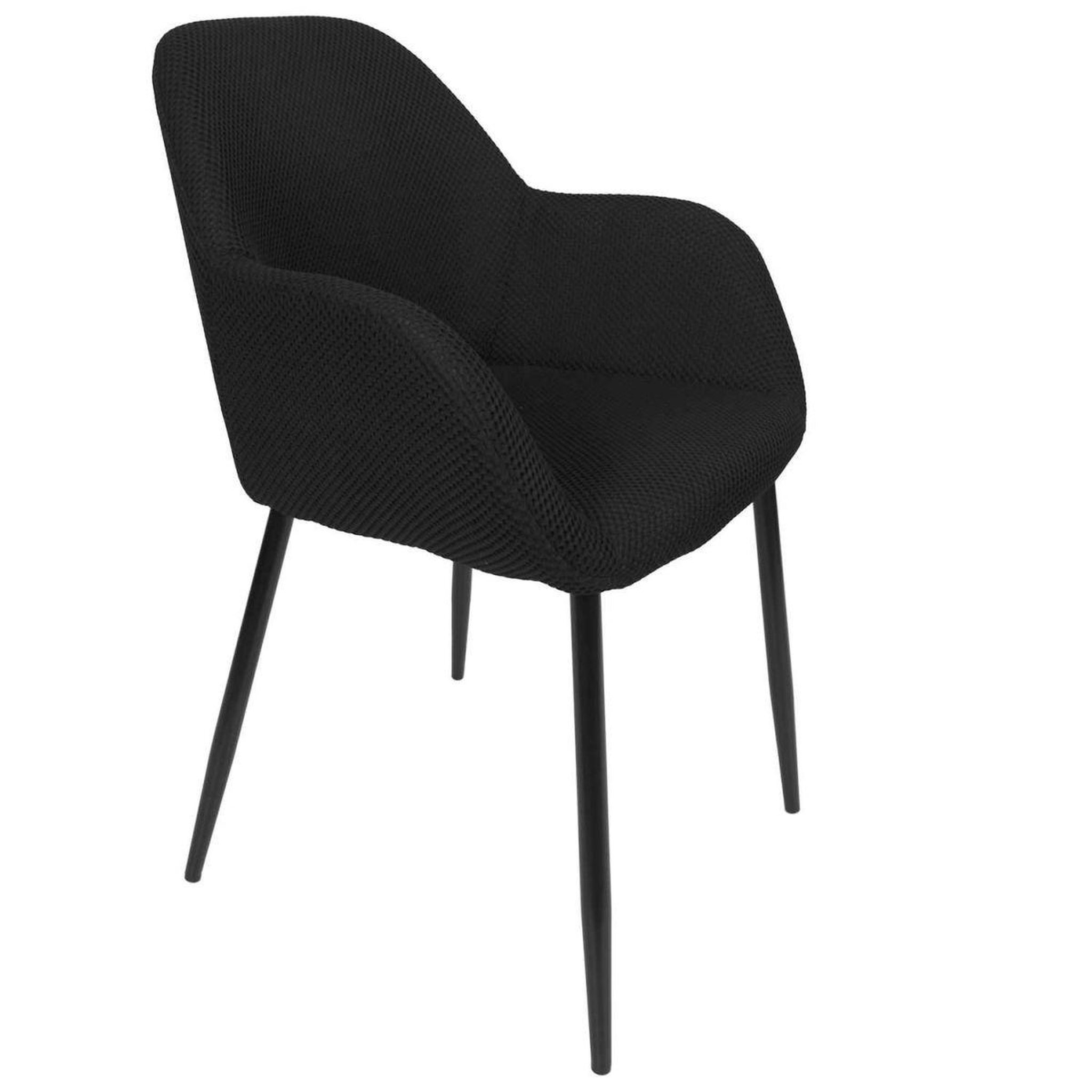 Voir la diapositive 2 : The Home Deco Factory Lot de 2 chaises fauteuil  atome  85cm noir
