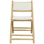 Voir la diapositive 5 : VIDAXL Ensemble de bistro pliante 5 pcs et coussins blanc creme bambou
