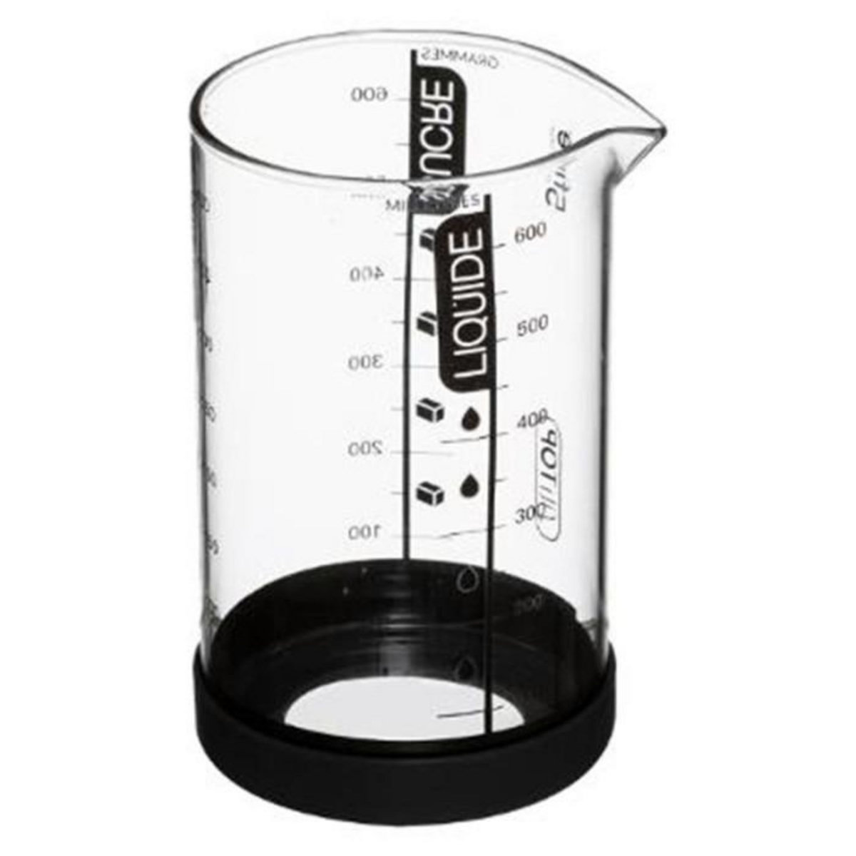 FIVE Verre Doseur Gradué  Silitop  0,6L Transparent & Noir