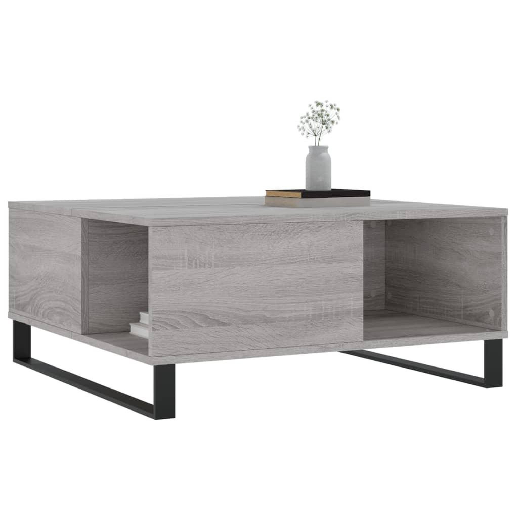 Voir la diapositive 3 : VIDAXL Table basse sonoma gris 80x80x36,5 cm bois d'ingenierie