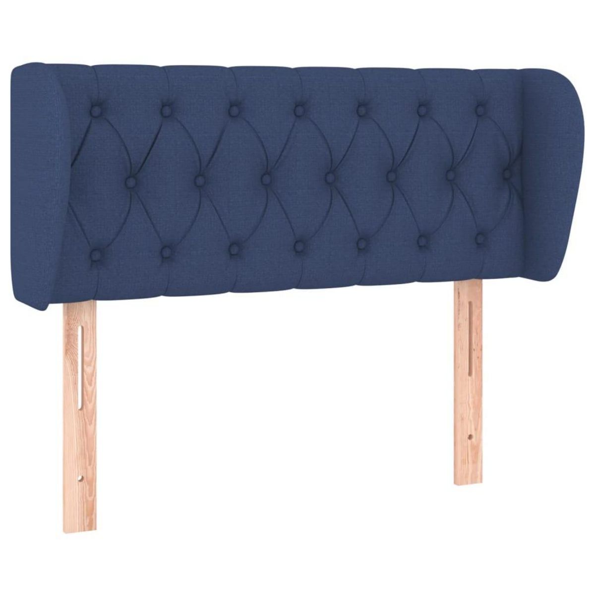 VIDAXL Tete de lit avec oreilles Bleu 103x23x78/88 cm Tissu