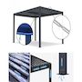 Voir la diapositive 3 : Habitat et Jardin Pergola bioclimatique avec led  Windsor premium  en aluminium 3 x 4 - Gris