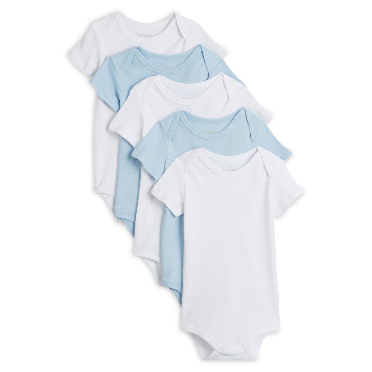 INEXTENSO Lot de 5 bodies manches courtes bébé garçon