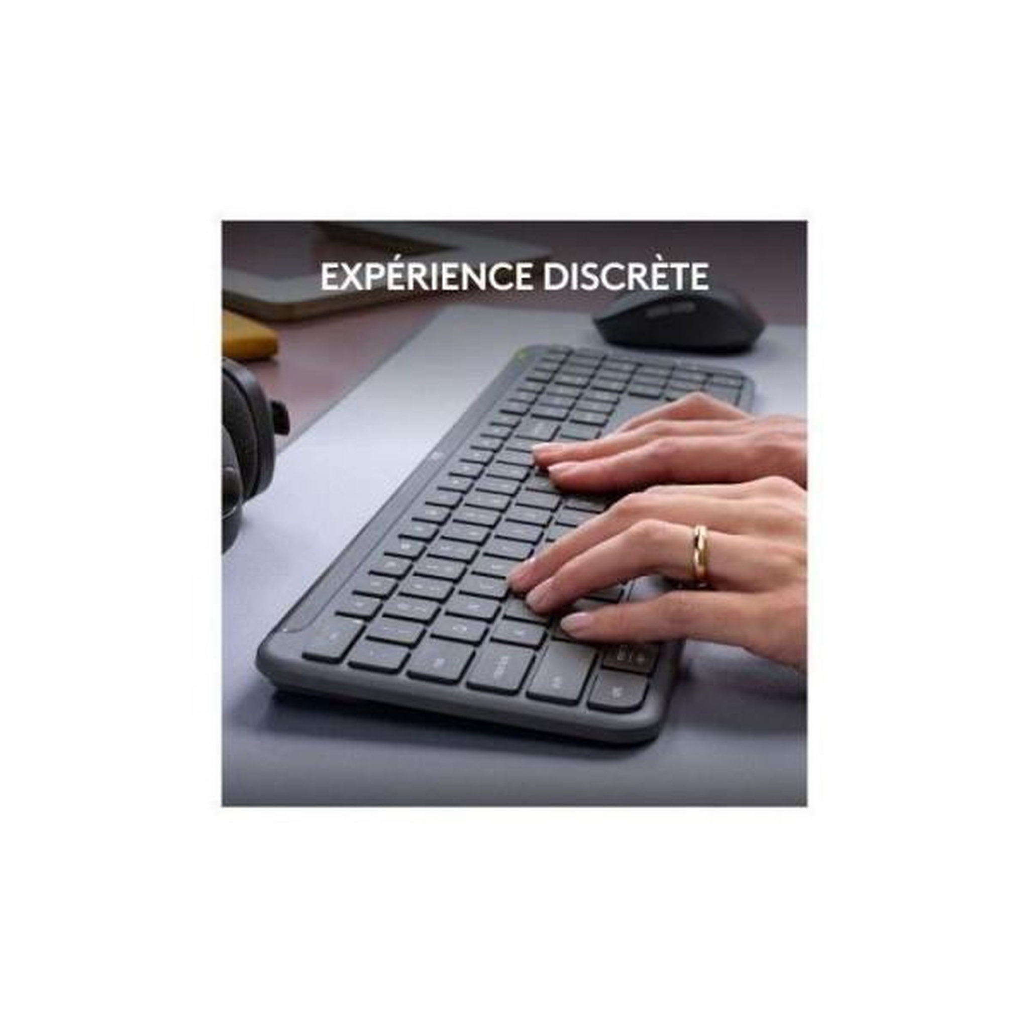 Voir la diapositive 6 : Logitech Clavier + souris mk950 signature slim bluetooth graphite